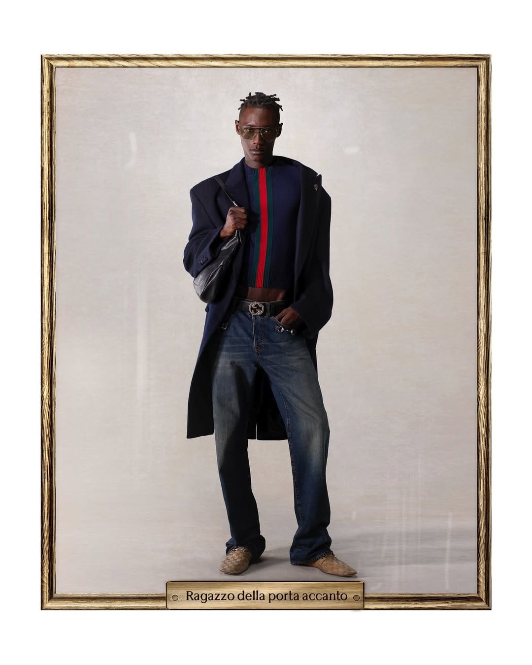 RAGAZZO DELLA PORTA ACCANTO Gucci La Famiglia by Demna capsule 2025 Runway Magazine