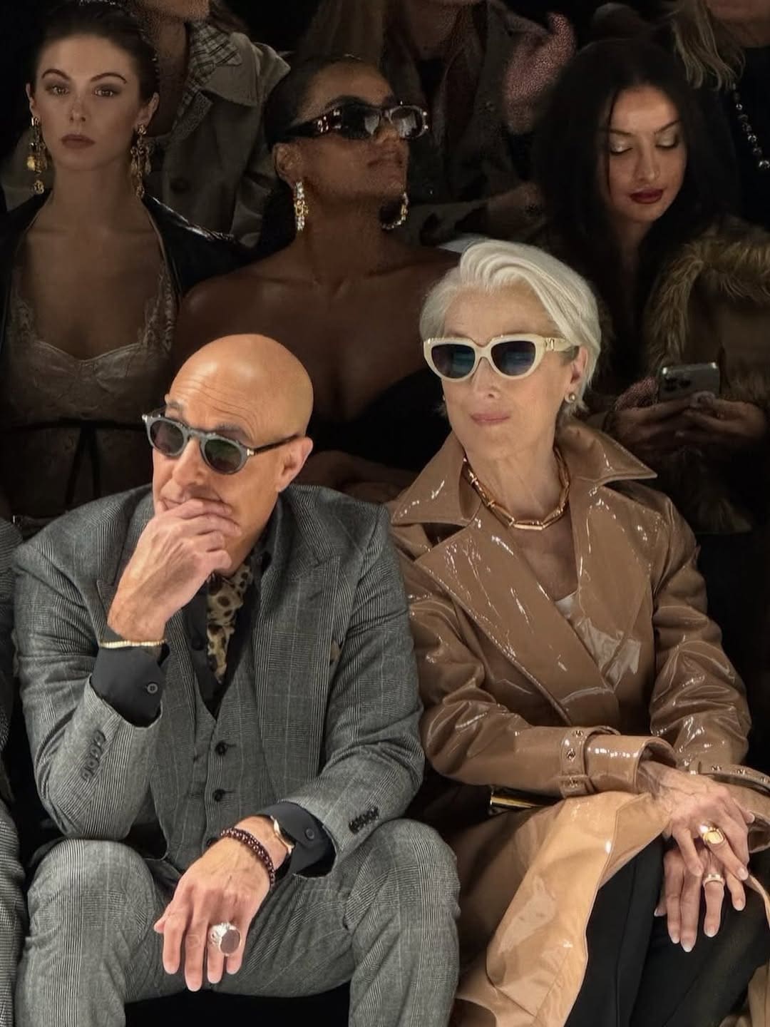 Meryl Streep and Stanley Tucci as Miranda Priestly and Nigel at Dolce&Gabbana 2026 show (2)