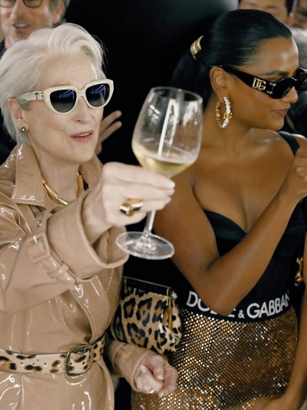 Meryl Streep and Stanley Tucci as Miranda Priestly and Nigel at Dolce&Gabbana 2026 show (3)