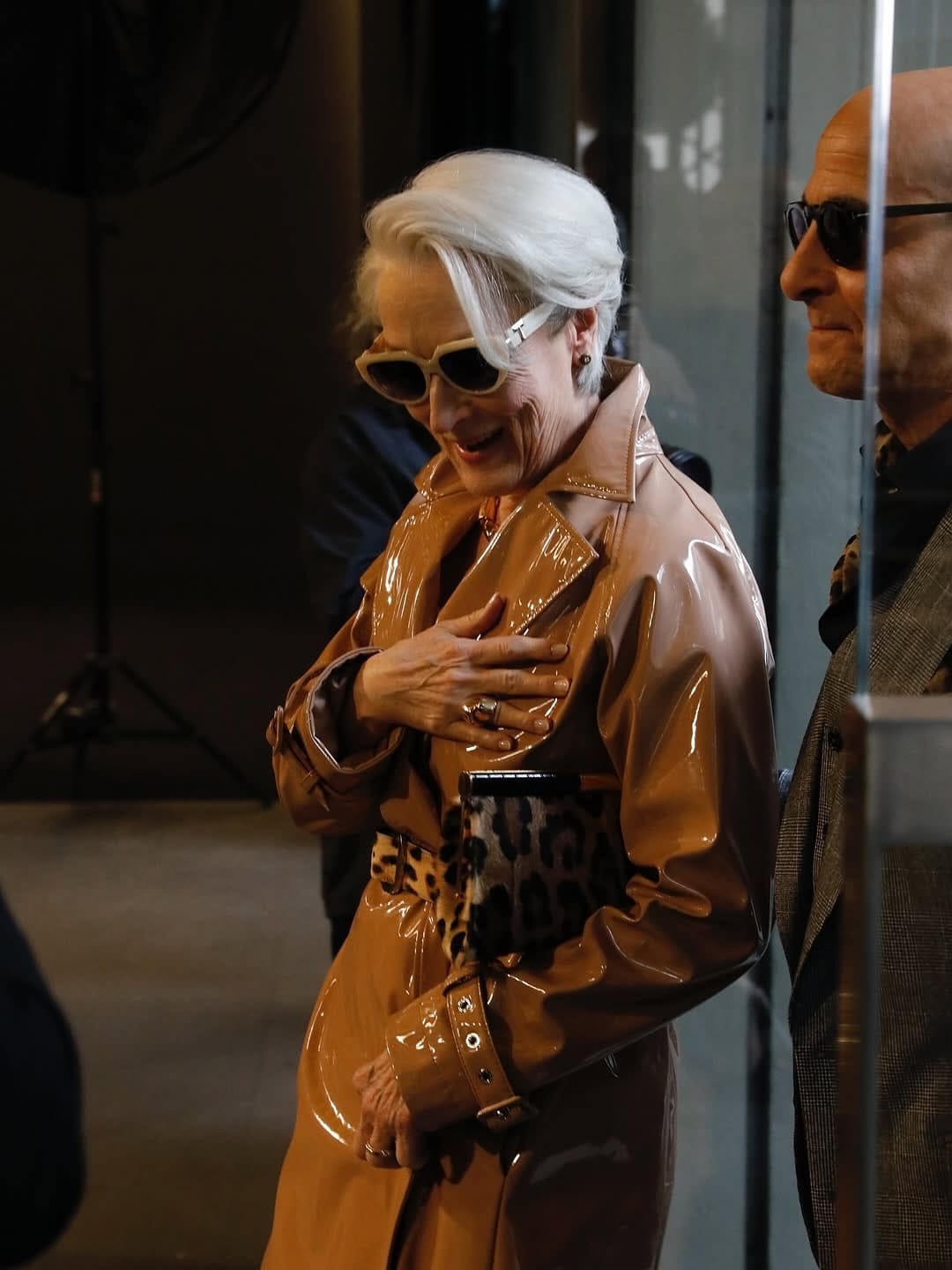 Meryl Streep and Stanley Tucci as Miranda Priestly and Nigel at Dolce&Gabbana 2026 show (8)