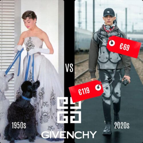Givenchy 1954 vs Givenchy 2026 price tag by RUNWAY MAGAZINE