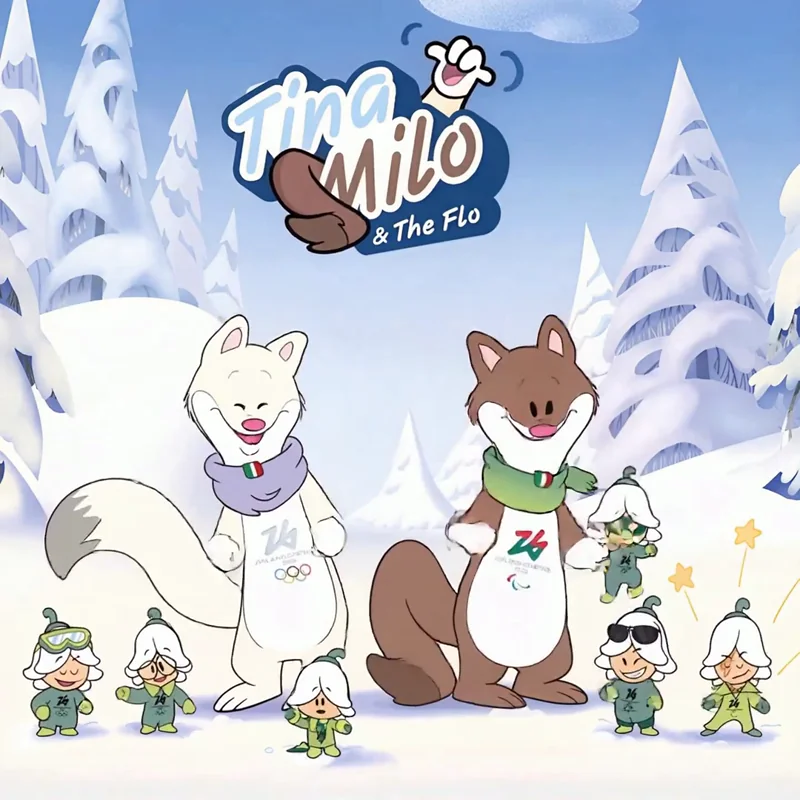 Mascotte Milo Tina Milano Cortina 2026 Giochi Olimpici Invernali