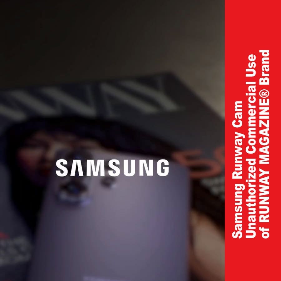 Samsung Runway Cam Helen J Shen Uso comercial no autorizado de RUNWAY MAGAZINE® Marcas