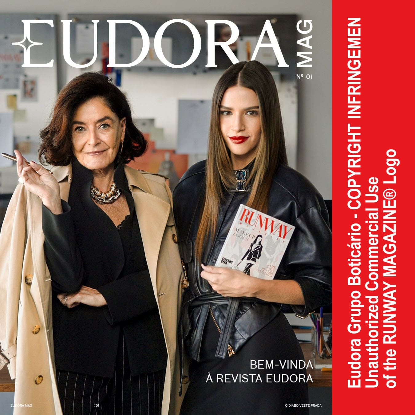 Eudora Grupo Boticário COPYRIGHT INFRINGEMEN Uso não autorizado do RUNWAY MAGAZINE® Logo 01