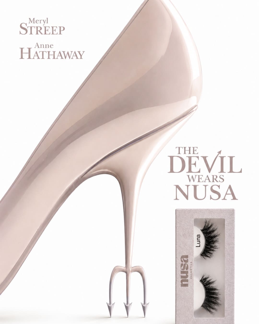 Nusa Cosmetics Fake Eyelashes Meryl Streep Anne Hathaway Devil Wears Prada 2 franchise licensing
