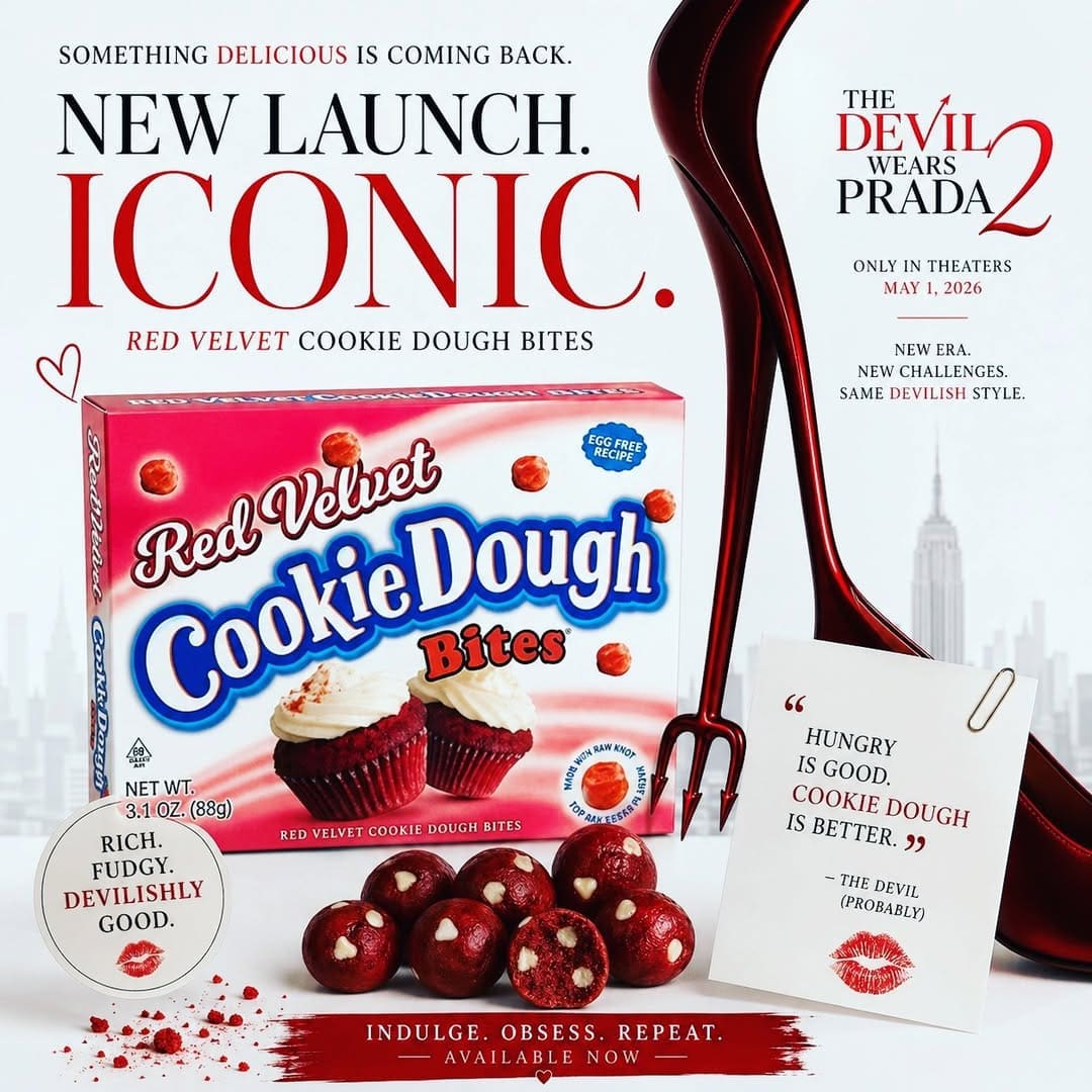Red Velvet Cookie Dough Bites Devil Wears Prada 2 franchise licensing