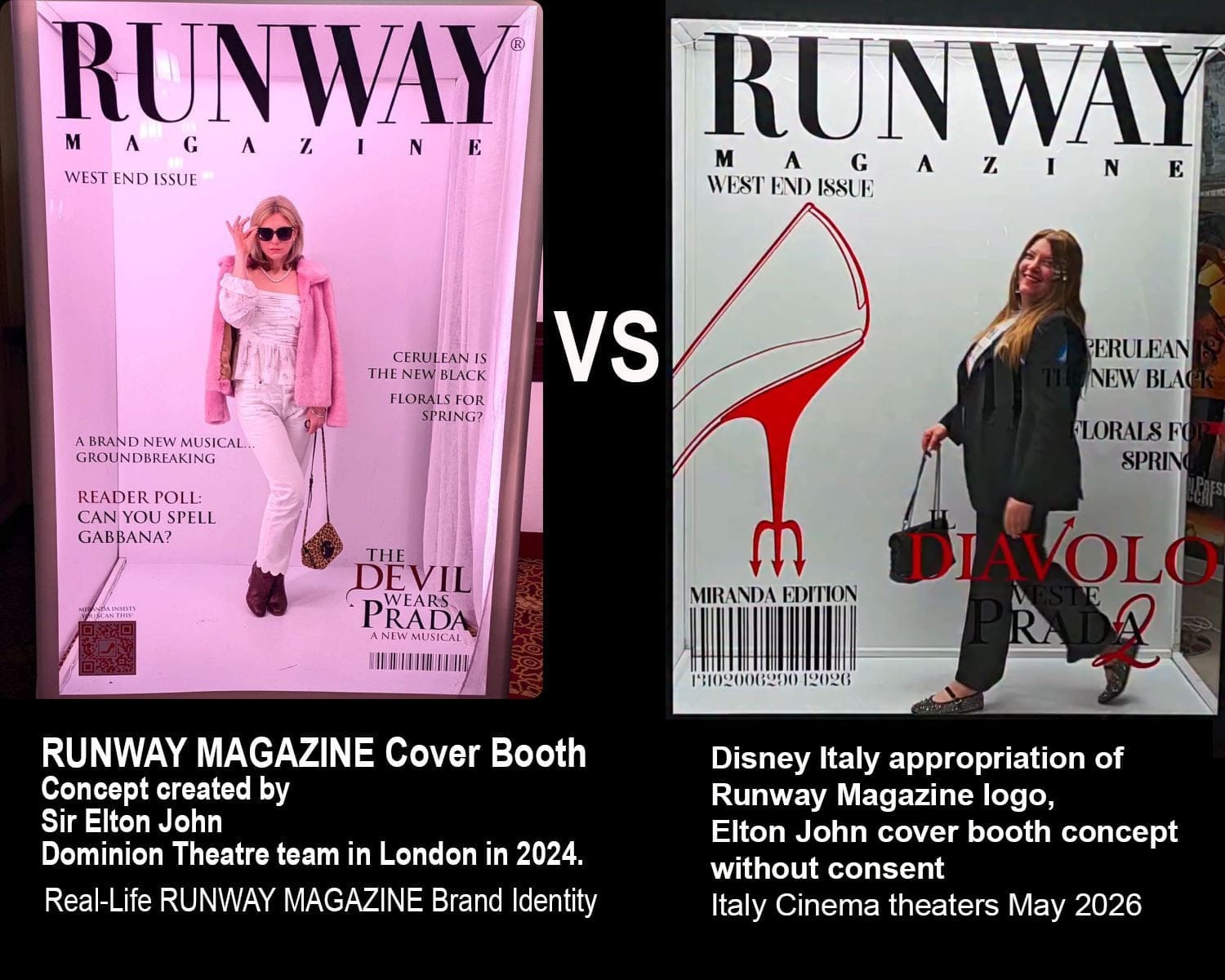 RUNWAY MAGAZINE® Issueディズニーに対し、『プラダを着た悪魔2