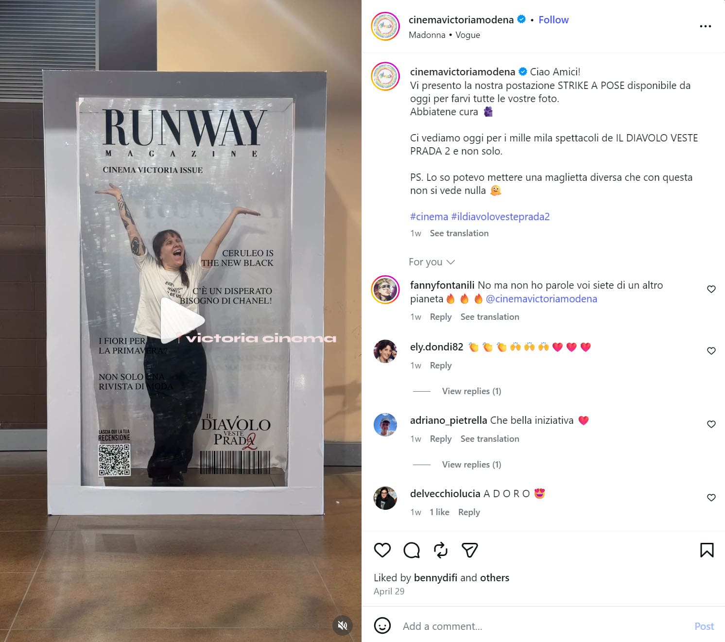Copyright Infringement RUNWAY MAGAZINE logo by Disney and 20th Century Studios at cinema theaters 3