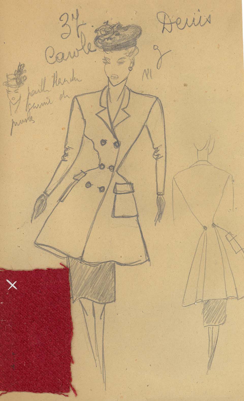 Croquis d'atelier — Verano de 1945, Look 37