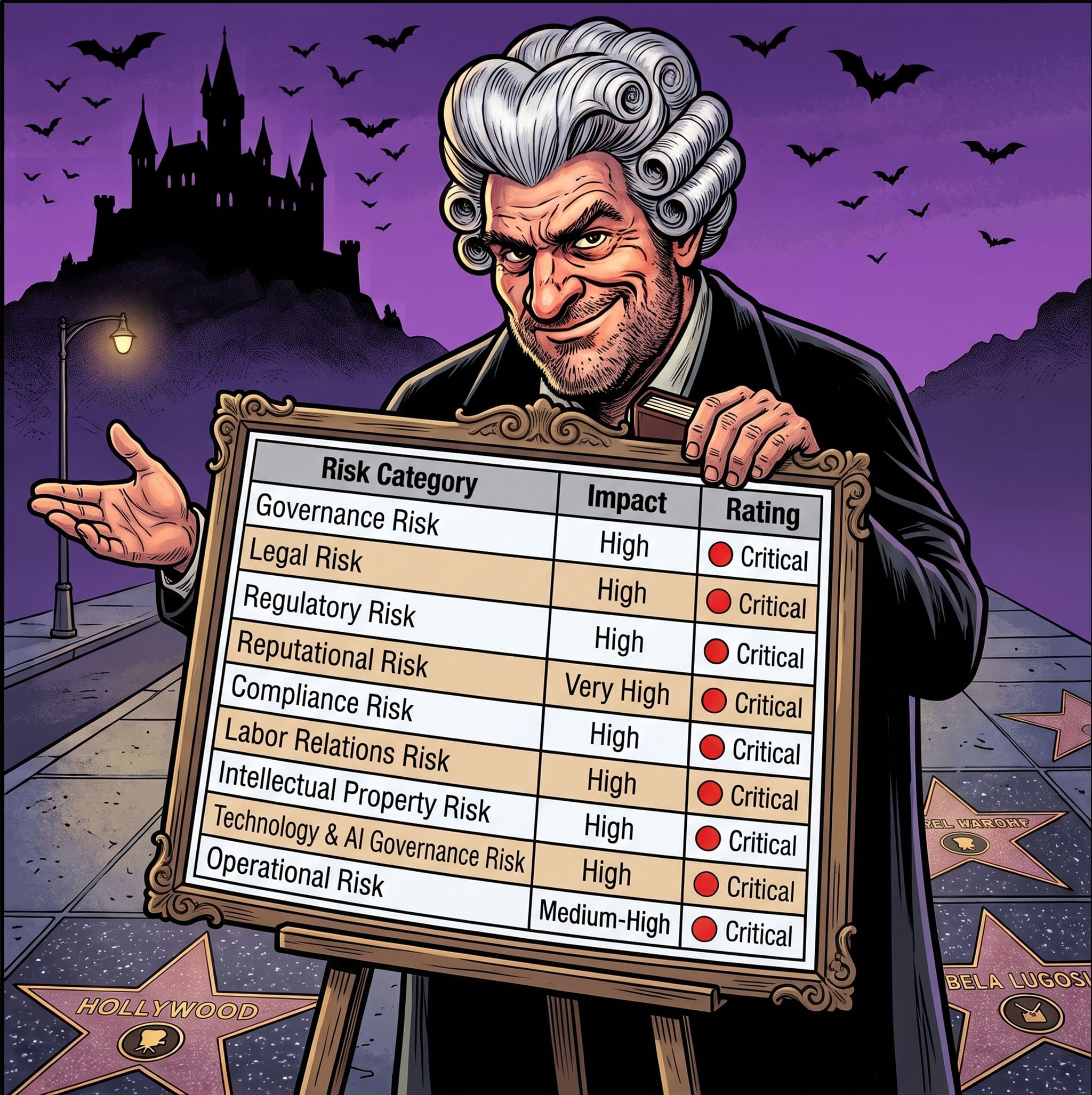 Disney Halloween Corporate Risk Matrix Impact High Rating Critical