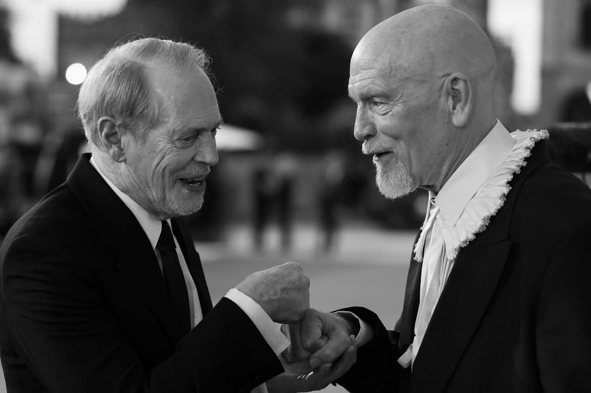 John Malkovich and Steve Buscemi in Dior at Venezia83 Biennale Cinema 2026, Wild Horse Nine by Martin McDonagh